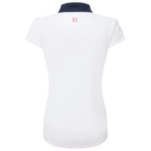 Polo FootJoy Bordure Imprimée à Manches Courtes – Confort et Élégance pour Golfeuses | Route du Golf