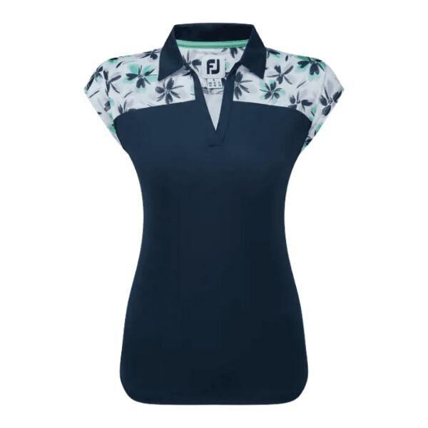 FootJoy | Polo fleurie en fil d'Écosse Femme