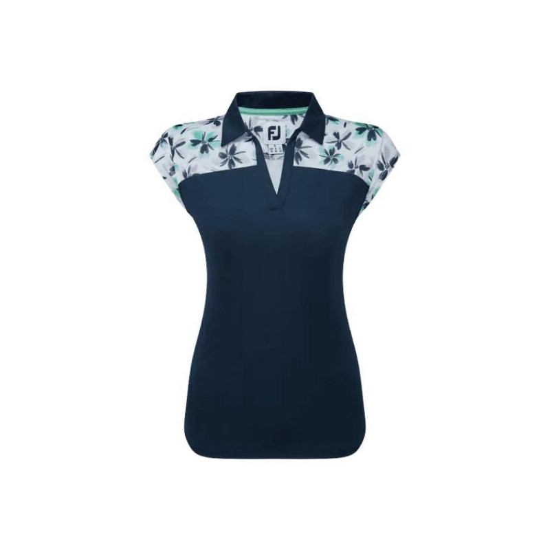 FootJoy | Polo fleurie en fil d'Écosse Femme