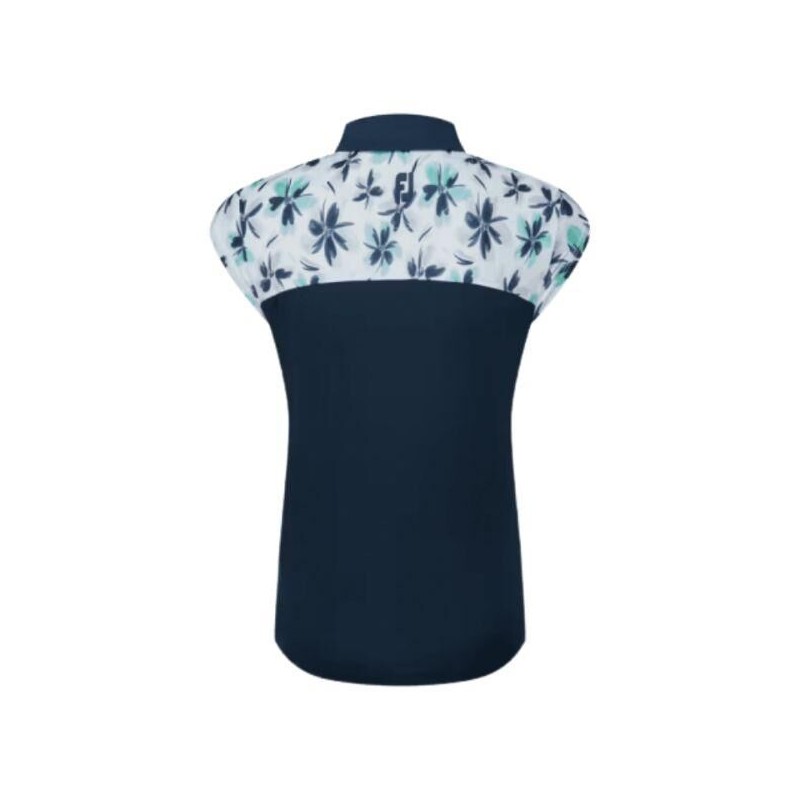 FootJoy | Polo fleurie en fil d'Écosse Femme