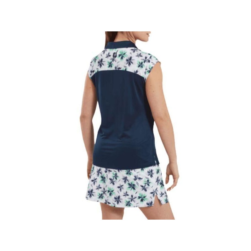 FootJoy | Polo fleurie en fil d'Écosse Femme