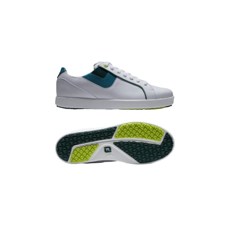 Chaussures Footjoy Links - Blanc/Vert/Bleu