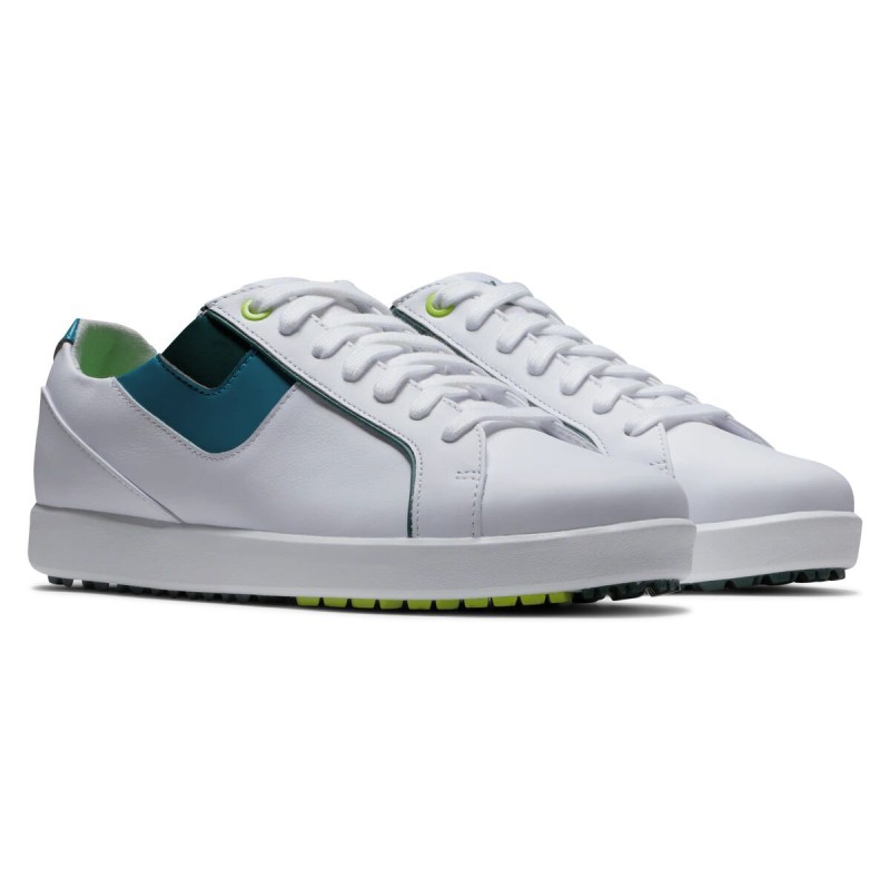 Chaussures Footjoy Links - Blanc/Vert/Bleu