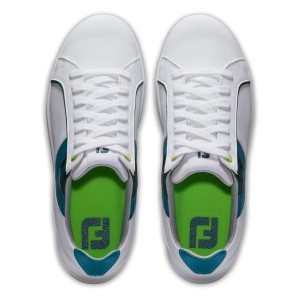 Chaussures Footjoy Links - Blanc/Vert/Bleu