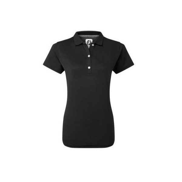 Footjoy | Polo Stretch Pique Solid Noir Femme