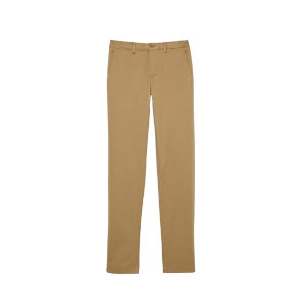 Pantalon Lacoste Chino Slim en Coton – Élégance Moderne et Confort