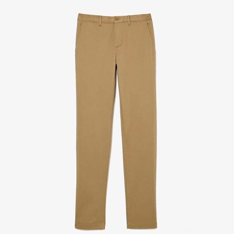 Pantalon Lacoste Chino Slim en Coton – Élégance Moderne et Confort