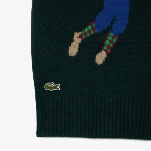 Pullover Lacoste sans manches, couleur sinople