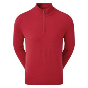 Footjoy | Pullover en laine 1/2 Zip Rouge