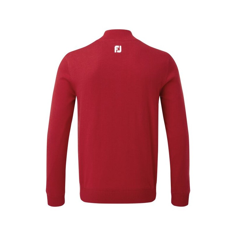 Footjoy | Pullover en laine 1/2 Zip Rouge