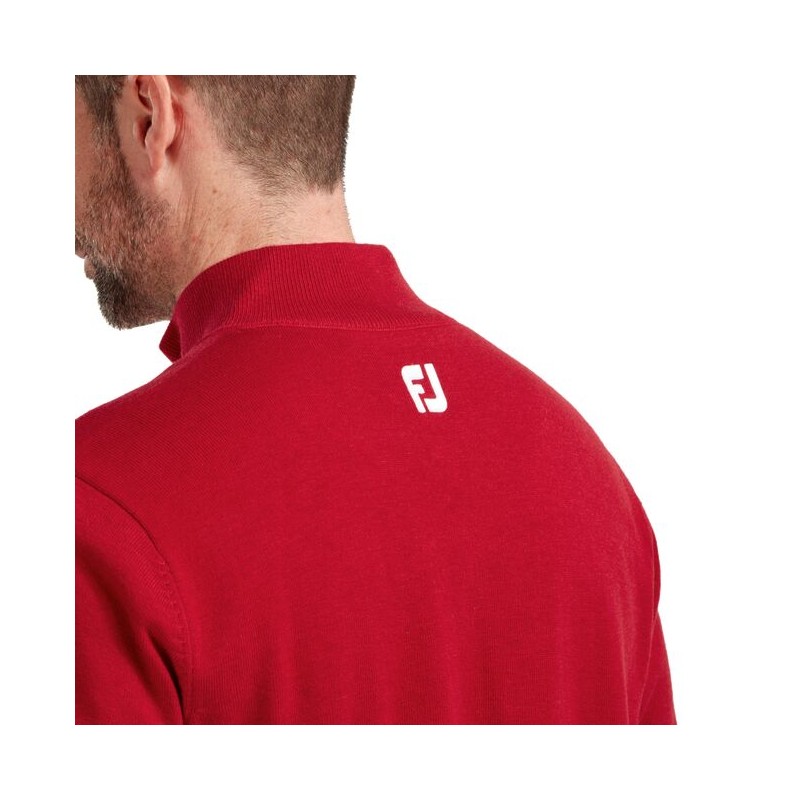 Footjoy | Pullover en laine 1/2 Zip Rouge
