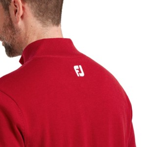 Footjoy | Pullover en laine 1/2 Zip Rouge