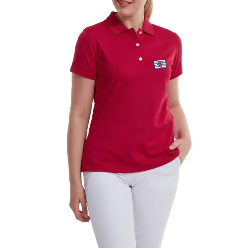 Polo FootJoy Logo Luxembourg Roude Léiw Femme