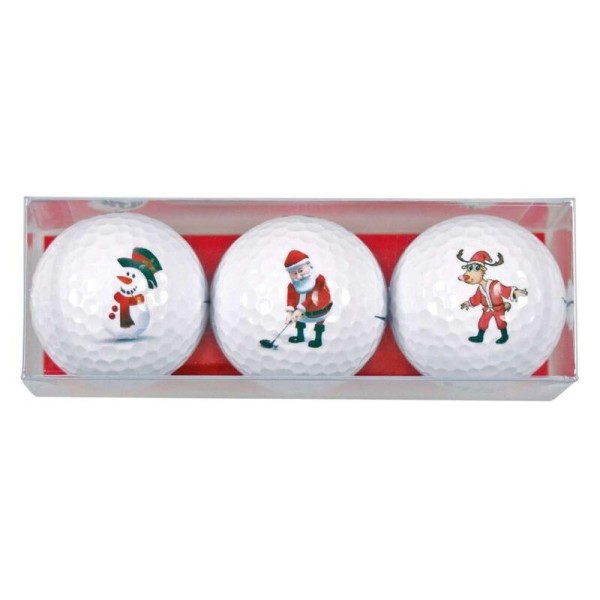 Sportiques | Coffret 3 Balles Bonhomme de neige, Père Noël, Rudolphe