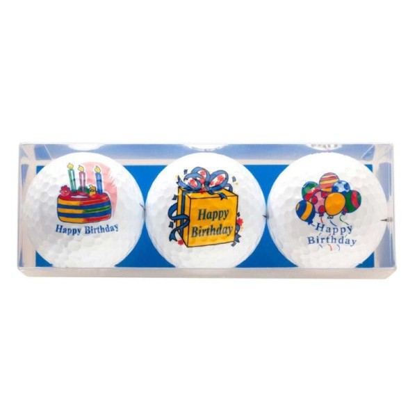 Sportiques | Coffret 3 Balles Happy Birthday Gâteau, Cadeau, Ballons