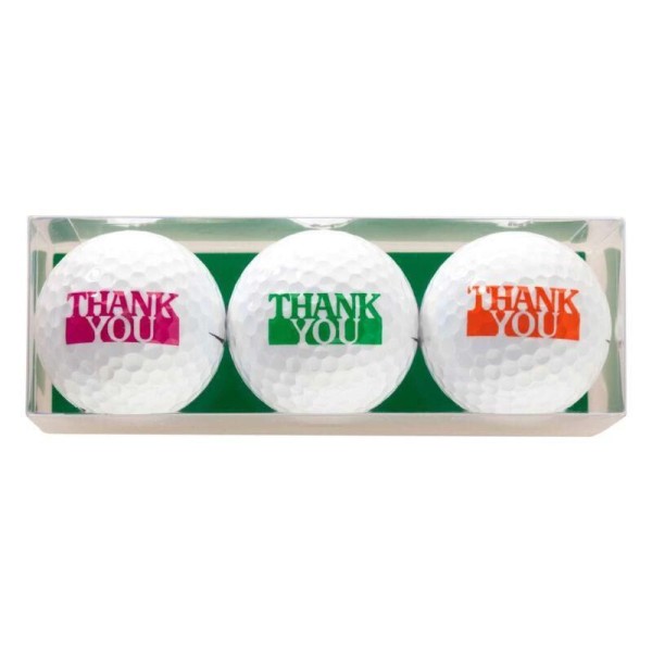 Coffret 3 Balles Sportiques Thank You Rose Vert Orange
