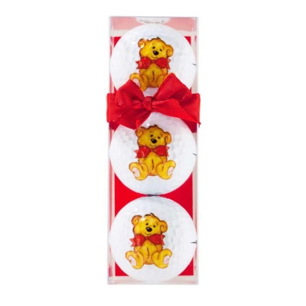 Sportiques | Coffret 3 Balles Ours en Peluche Ruban