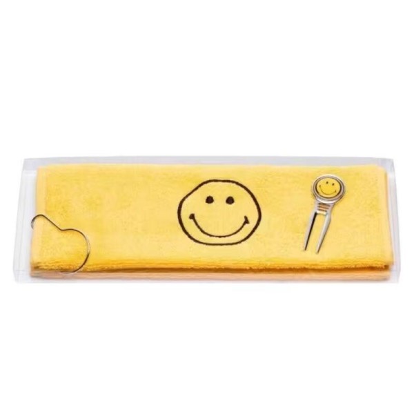 Coffret Serviette Sportiques Smiley Relève Pitch Jaune