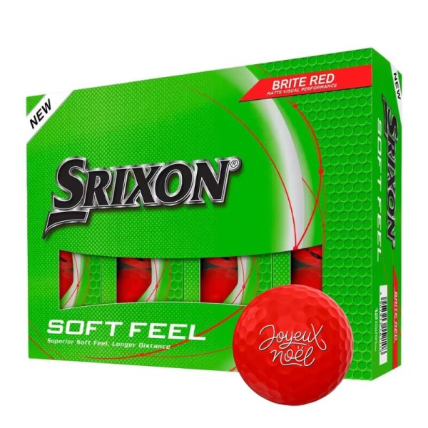 Srixon | Balles Soft Feel Rouge - Joyeux Noël