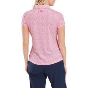 Polo FootJoy Animal Print Cap Sleeve – Performance et Élégance pour Golfeuses | Route du Golf
