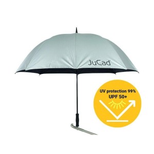 Jucad | Parapluie avec Tige Argent Anti-UV