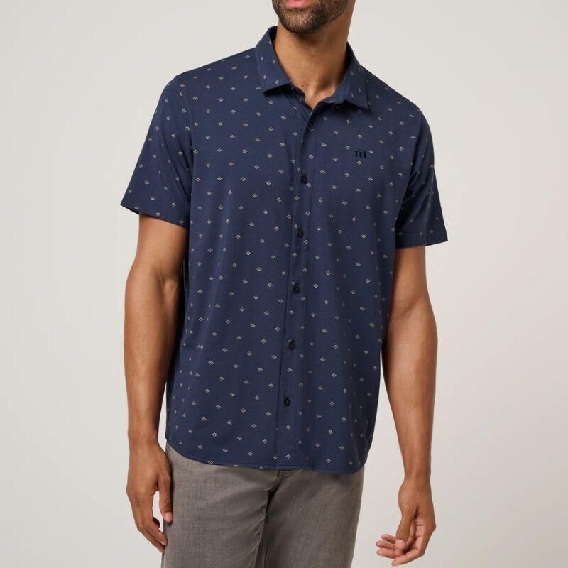 Polo TravisMathew ComfortKnit Geo Button-Up