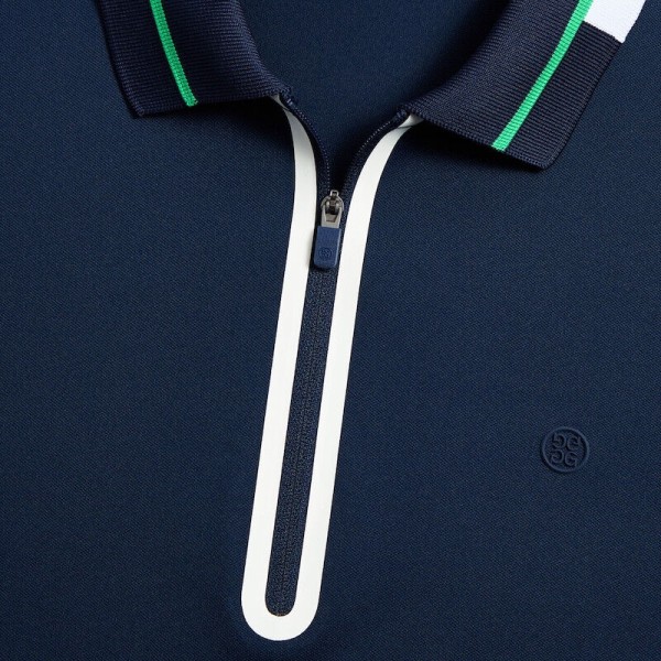 G/Fore | Polo Contrast Sleeve Tech Piqué 1/4 Zip Femme