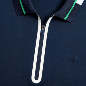 G/Fore | Polo Contrast Sleeve Tech Piqué 1/4 Zip Femme