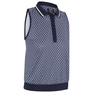 Callaway | Polo Scarf GeoPrint RibCollar