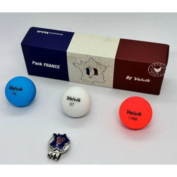 Volvik | Coffret de 3 balles de golf Vivid France
