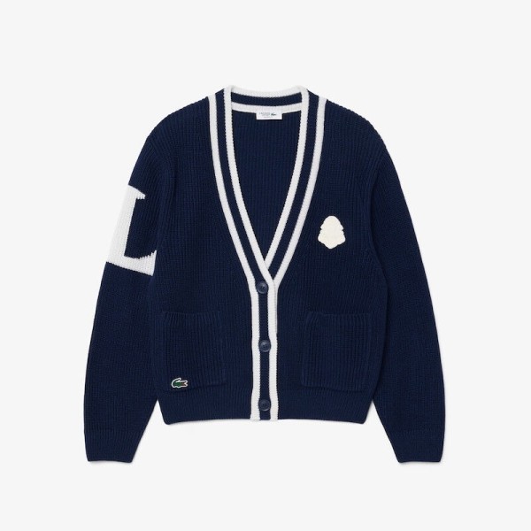 Lacoste | Pullover Golf laine mélangée badge Femme