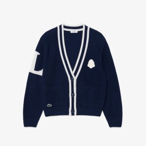 Lacoste | Pullover Golf laine mélangée badge Femme