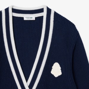 Lacoste | Pullover Golf laine mélangée badge Femme
