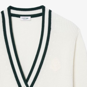 Lacoste | Pullover Golf laine mélangée badge Femme